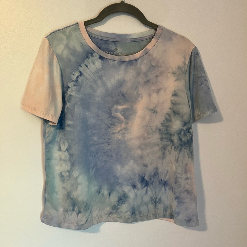 Wallflower Pastel Tie Dye Cropped Tee